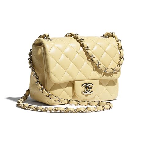 small yellow chanel bag